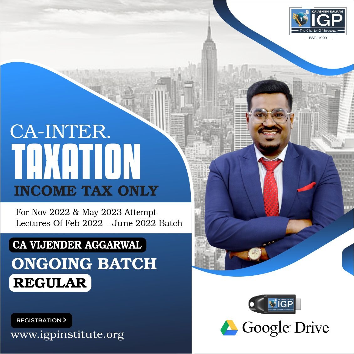 CA Inter- Taxation (Income Tax  only)  - Regular Batch Feb 2022 to June 2022-CA-INTER-Taxation (Income Tax + GST)- CA Vijender Aggarwal